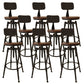 Industrial Armless Liftable Counter Stool Iron Cafe Bar Stool with Pedal