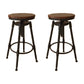 Industrial Armless Liftable Counter Stool Iron Cafe Bar Stool with Pedal