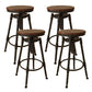 Industrial Armless Liftable Counter Stool Iron Cafe Bar Stool with Pedal