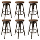 Industrial Armless Liftable Counter Stool Iron Cafe Bar Stool with Pedal