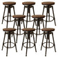 Industrial Armless Liftable Counter Stool Iron Cafe Bar Stool with Pedal