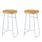 Contemporary Wood Seat Bar Stool Metal Bar Stool for Home Use 2 Piece Set Backless Clearhalo 'Bar Furniture' 'Bar Stools' 'bar_stools' 'furn' 'furn_bar_stools' 'Furniture' 'Kitchen & Dining Furniture' 6186157