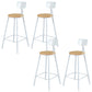 Contemporary Wood Seat Bar Stool Metal Bar Stool for Home Use 4 Piece Set Low Back Clearhalo 'Bar Furniture' 'Bar Stools' 'bar_stools' 'furn' 'furn_bar_stools' 'Furniture' 'Kitchen & Dining Furniture' 6186162