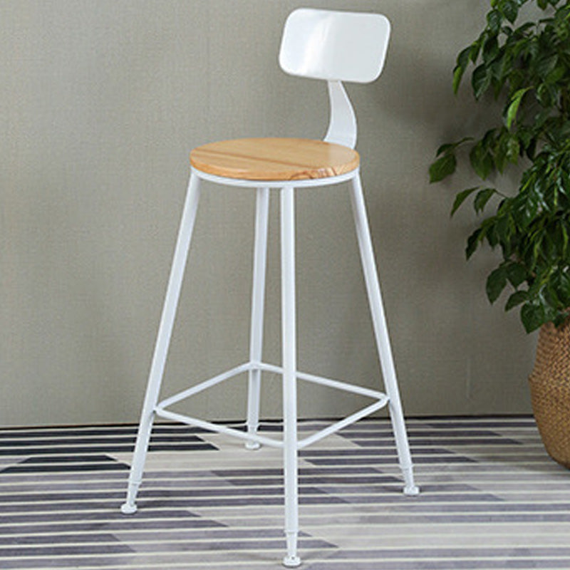 Contemporary Wood Seat Bar Stool Metal Bar Stool for Home Use Clearhalo 'Bar Furniture' 'Bar Stools' 'bar_stools' 'furn' 'furn_bar_stools' 'Furniture' 'Kitchen & Dining Furniture' 6186165