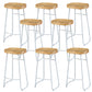 Contemporary Wood Seat Bar Stool Metal Bar Stool for Home Use 8 Piece Set Backless Clearhalo 'Bar Furniture' 'Bar Stools' 'bar_stools' 'furn' 'furn_bar_stools' 'Furniture' 'Kitchen & Dining Furniture' 6186168