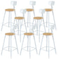 Contemporary Wood Seat Bar Stool Metal Bar Stool for Home Use 8 Piece Set Low Back Clearhalo 'Bar Furniture' 'Bar Stools' 'bar_stools' 'furn' 'furn_bar_stools' 'Furniture' 'Kitchen & Dining Furniture' 6186170