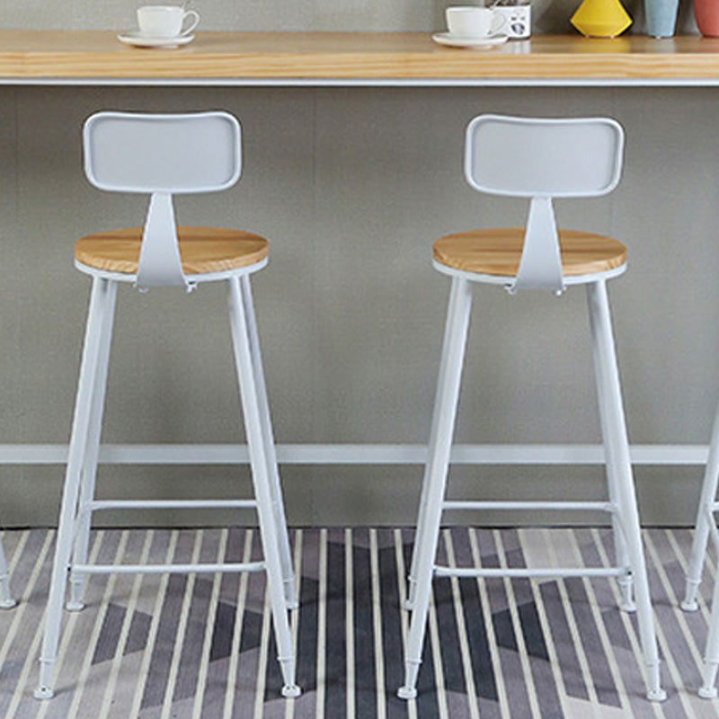 Contemporary Wood Seat Bar Stool Metal Bar Stool for Home Use Clearhalo 'Bar Furniture' 'Bar Stools' 'bar_stools' 'furn' 'furn_bar_stools' 'Furniture' 'Kitchen & Dining Furniture' 6186171
