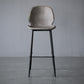 Modern Backrest Armless Counter Stool Iron Cafe Bar High Stool with Leather Cushion