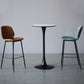 Modern Backrest Armless Counter Stool Iron Cafe Bar High Stool with Leather Cushion