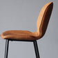 Modern Backrest Armless Counter Stool Iron Cafe Bar High Stool with Leather Cushion