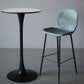 Modern Backrest Armless Counter Stool Iron Cafe Bar High Stool with Leather Cushion
