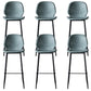 Modern Backrest Armless Counter Stool Iron Cafe Bar High Stool with Leather Cushion