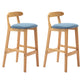 Industrial Armless Backrest Counter Stool Rubber Wood Cafe Bar Stool with Pedal Sky Blue 2 Piece Set Clearhalo 'Bar Furniture' 'Bar Stools' 'bar_stools' 'furn' 'furn_bar_stools' 'Furniture' 'Kitchen & Dining Furniture' 6186260