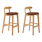 Industrial Armless Backrest Counter Stool Rubber Wood Cafe Bar Stool with Pedal Coffee 2 Piece Set Clearhalo 'Bar Furniture' 'Bar Stools' 'bar_stools' 'furn' 'furn_bar_stools' 'Furniture' 'Kitchen & Dining Furniture' 6186263