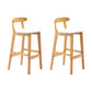 Industrial Armless Backrest Counter Stool Rubber Wood Cafe Bar Stool with Pedal White 2 Piece Set Clearhalo 'Bar Furniture' 'Bar Stools' 'bar_stools' 'furn' 'furn_bar_stools' 'Furniture' 'Kitchen & Dining Furniture' 6186269