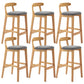 Industrial Armless Backrest Counter Stool Rubber Wood Cafe Bar Stool with Pedal Smoke Gray 6 Piece Set Clearhalo 'Bar Furniture' 'Bar Stools' 'bar_stools' 'furn' 'furn_bar_stools' 'Furniture' 'Kitchen & Dining Furniture' 6186287