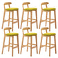 Industrial Armless Backrest Counter Stool Rubber Wood Cafe Bar Stool with Pedal Light Green 6 Piece Set Clearhalo 'Bar Furniture' 'Bar Stools' 'bar_stools' 'furn' 'furn_bar_stools' 'Furniture' 'Kitchen & Dining Furniture' 6186290