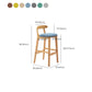 Industrial Armless Backrest Counter Stool Rubber Wood Cafe Bar Stool with Pedal Clearhalo 'Bar Furniture' 'Bar Stools' 'bar_stools' 'furn' 'furn_bar_stools' 'Furniture' 'Kitchen & Dining Furniture' 6186314