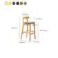 Industrial Armless Backrest Counter Stool Rubber Wood Cafe Bar Stool with Pedal Clearhalo 'Bar Furniture' 'Bar Stools' 'bar_stools' 'furn' 'furn_bar_stools' 'Furniture' 'Kitchen & Dining Furniture' 6186315