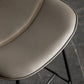 Modern Backrest Armless Counter Stool Iron Bistro Bar Stool with Leather Cushion