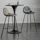 Modern Backrest Armless Counter Stool Iron Bistro Bar Stool with Leather Cushion
