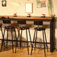 Contemporary Metal Bar Stool Wood Seat Bar Stool for Home Use Clearhalo 'Bar Furniture' 'Bar Stools' 'bar_stools' 'furn' 'furn_bar_stools' 'Furniture' 'Kitchen & Dining Furniture' 6186369