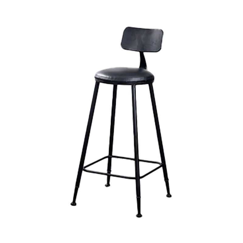 Contemporary Metal Bar Stool Wood Seat Bar Stool for Home Use Clearhalo 'Bar Furniture' 'Bar Stools' 'bar_stools' 'furn' 'furn_bar_stools' 'Furniture' 'Kitchen & Dining Furniture' 6186371