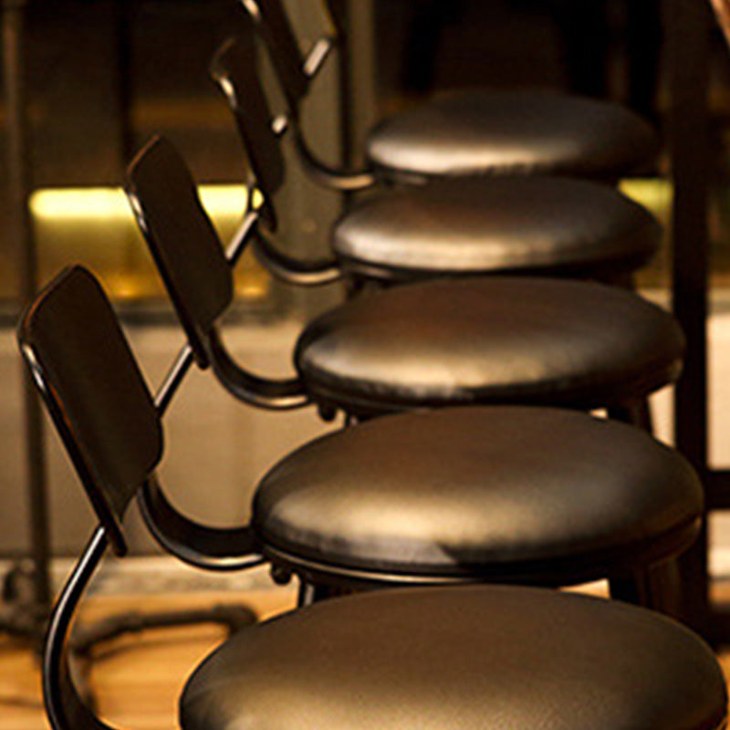 Contemporary Metal Bar Stool Wood Seat Bar Stool for Home Use Clearhalo 'Bar Furniture' 'Bar Stools' 'bar_stools' 'furn' 'furn_bar_stools' 'Furniture' 'Kitchen & Dining Furniture' 6186377