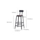 Contemporary Metal Bar Stool Wood Seat Bar Stool for Home Use Clearhalo 'Bar Furniture' 'Bar Stools' 'bar_stools' 'furn' 'furn_bar_stools' 'Furniture' 'Kitchen & Dining Furniture' 6186393