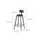 Contemporary Metal Bar Stool Wood Seat Bar Stool for Home Use Clearhalo 'Bar Furniture' 'Bar Stools' 'bar_stools' 'furn' 'furn_bar_stools' 'Furniture' 'Kitchen & Dining Furniture' 6186394