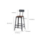 Contemporary Metal Bar Stool Wood Seat Bar Stool for Home Use Clearhalo 'Bar Furniture' 'Bar Stools' 'bar_stools' 'furn' 'furn_bar_stools' 'Furniture' 'Kitchen & Dining Furniture' 6186395