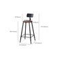 Contemporary Metal Bar Stool Wood Seat Bar Stool for Home Use Clearhalo 'Bar Furniture' 'Bar Stools' 'bar_stools' 'furn' 'furn_bar_stools' 'Furniture' 'Kitchen & Dining Furniture' 6186396