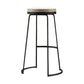 Modern Backrest Armless Counter Stool Metal Bar High Stool with Leather Cushion Clearhalo 'Bar Furniture' 'Bar Stools' 'bar_stools' 'furn' 'furn_bar_stools' 'Furniture' 'Kitchen & Dining Furniture' 6186405