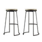 Modern Backrest Armless Counter Stool Metal Bar High Stool with Leather Cushion Black 2 Piece Set Clearhalo 'Bar Furniture' 'Bar Stools' 'bar_stools' 'furn' 'furn_bar_stools' 'Furniture' 'Kitchen & Dining Furniture' 6186408