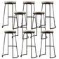 Modern Backrest Armless Counter Stool Metal Bar High Stool with Leather Cushion Black 8 Piece Set Clearhalo 'Bar Furniture' 'Bar Stools' 'bar_stools' 'furn' 'furn_bar_stools' 'Furniture' 'Kitchen & Dining Furniture' 6186422