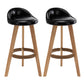 Industrial Armless Backrest Counter Stool Wood Cafe Bar Stool with Cushion and Pedal