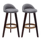Industrial Armless Backrest Counter Stool Wood Cafe Bar Stool with Cushion and Pedal