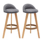 Industrial Armless Backrest Counter Stool Wood Cafe Bar Stool with Cushion and Pedal