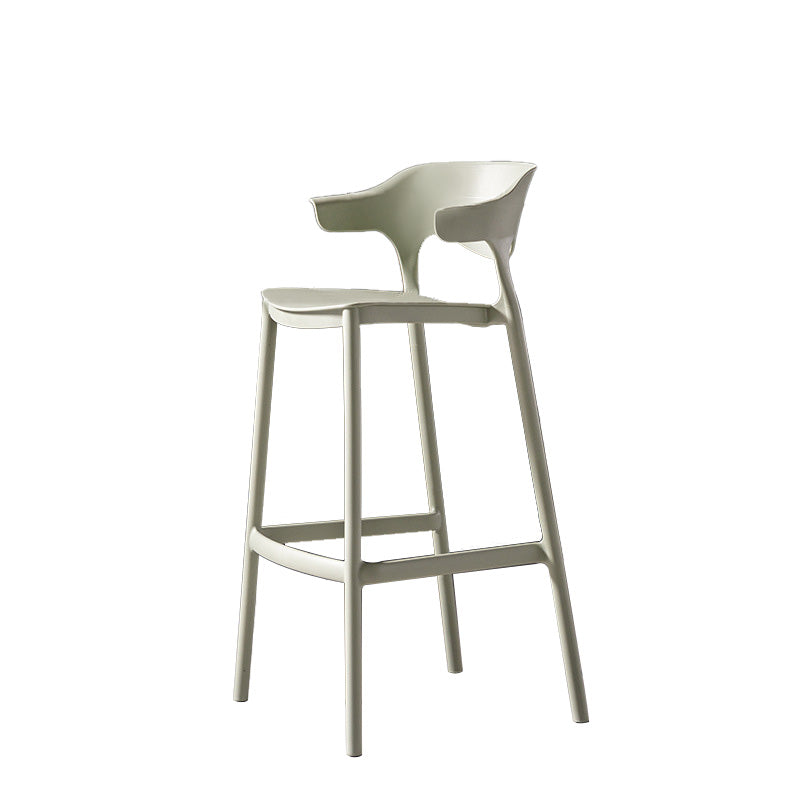 Industrial Low Back Counter Stool Plastic Counter Height Stools for Home Use Clearhalo 'Bar Furniture' 'Bar Stools' 'bar_stools' 'furn' 'furn_bar_stools' 'Furniture' 'Kitchen & Dining Furniture' 6186492
