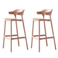 Industrial Low Back Counter Stool Plastic Counter Height Stools for Home Use Pink 2 Piece Set Clearhalo 'Bar Furniture' 'Bar Stools' 'bar_stools' 'furn' 'furn_bar_stools' 'Furniture' 'Kitchen & Dining Furniture' 6186499