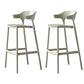 Industrial Low Back Counter Stool Plastic Counter Height Stools for Home Use Green 2 Piece Set Clearhalo 'Bar Furniture' 'Bar Stools' 'bar_stools' 'furn' 'furn_bar_stools' 'Furniture' 'Kitchen & Dining Furniture' 6186502