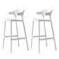 Industrial Low Back Counter Stool Plastic Counter Height Stools for Home Use White 2 Piece Set Clearhalo 'Bar Furniture' 'Bar Stools' 'bar_stools' 'furn' 'furn_bar_stools' 'Furniture' 'Kitchen & Dining Furniture' 6186504