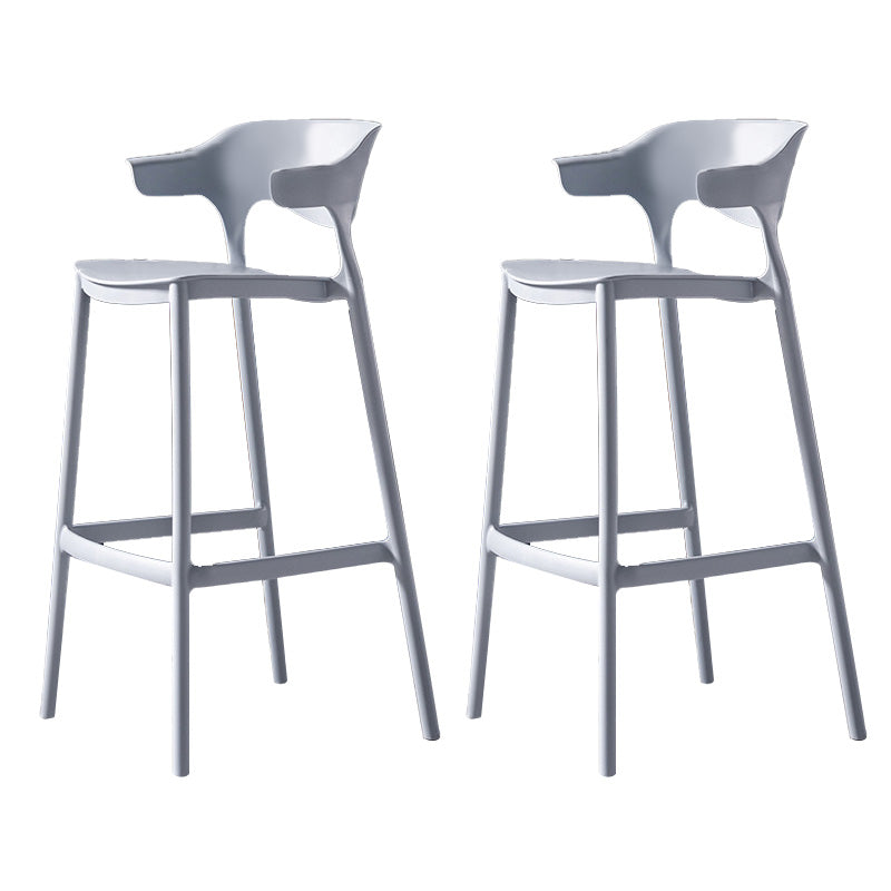 Industrial Low Back Counter Stool Plastic Counter Height Stools for Home Use Blue 2 Piece Set Clearhalo 'Bar Furniture' 'Bar Stools' 'bar_stools' 'furn' 'furn_bar_stools' 'Furniture' 'Kitchen & Dining Furniture' 6186505