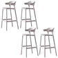 Industrial Low Back Counter Stool Plastic Counter Height Stools for Home Use Grey 4 Piece Set Clearhalo 'Bar Furniture' 'Bar Stools' 'bar_stools' 'furn' 'furn_bar_stools' 'Furniture' 'Kitchen & Dining Furniture' 6186509