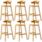 Industrial Low Back Counter Stool Plastic Counter Height Stools for Home Use Yellow 6 Piece Set Clearhalo 'Bar Furniture' 'Bar Stools' 'bar_stools' 'furn' 'furn_bar_stools' 'Furniture' 'Kitchen & Dining Furniture' 6186516