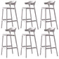 Industrial Low Back Counter Stool Plastic Counter Height Stools for Home Use Grey 6 Piece Set Clearhalo 'Bar Furniture' 'Bar Stools' 'bar_stools' 'furn' 'furn_bar_stools' 'Furniture' 'Kitchen & Dining Furniture' 6186518