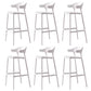 Industrial Low Back Counter Stool Plastic Counter Height Stools for Home Use White 6 Piece Set Clearhalo 'Bar Furniture' 'Bar Stools' 'bar_stools' 'furn' 'furn_bar_stools' 'Furniture' 'Kitchen & Dining Furniture' 6186522