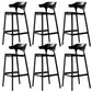 Industrial Low Back Counter Stool Plastic Counter Height Stools for Home Use Black 6 Piece Set Clearhalo 'Bar Furniture' 'Bar Stools' 'bar_stools' 'furn' 'furn_bar_stools' 'Furniture' 'Kitchen & Dining Furniture' 6186524