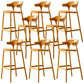 Industrial Low Back Counter Stool Plastic Counter Height Stools for Home Use Yellow 8 Piece Set Clearhalo 'Bar Furniture' 'Bar Stools' 'bar_stools' 'furn' 'furn_bar_stools' 'Furniture' 'Kitchen & Dining Furniture' 6186525