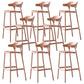 Industrial Low Back Counter Stool Plastic Counter Height Stools for Home Use Pink 8 Piece Set Clearhalo 'Bar Furniture' 'Bar Stools' 'bar_stools' 'furn' 'furn_bar_stools' 'Furniture' 'Kitchen & Dining Furniture' 6186526